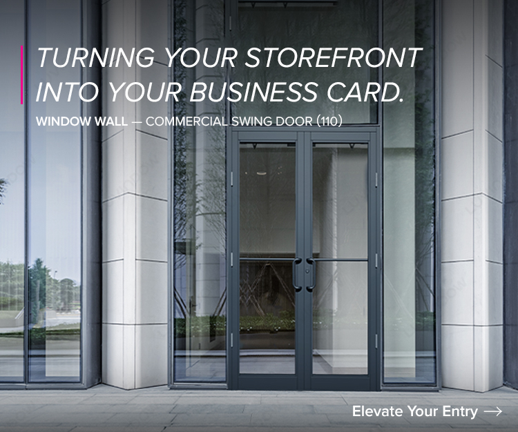 Commercial Storefront Glass Door Application