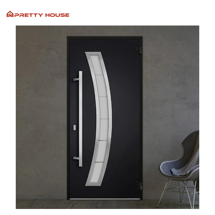 Luxury Modern Design Anti-Theft Outdoor Exterior Villa Aluminum Entry Front Door
