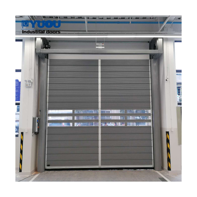 Heavy Duty Insulated Aluminum Alloy Spiral High Speed Door Security for Factory Warehouse